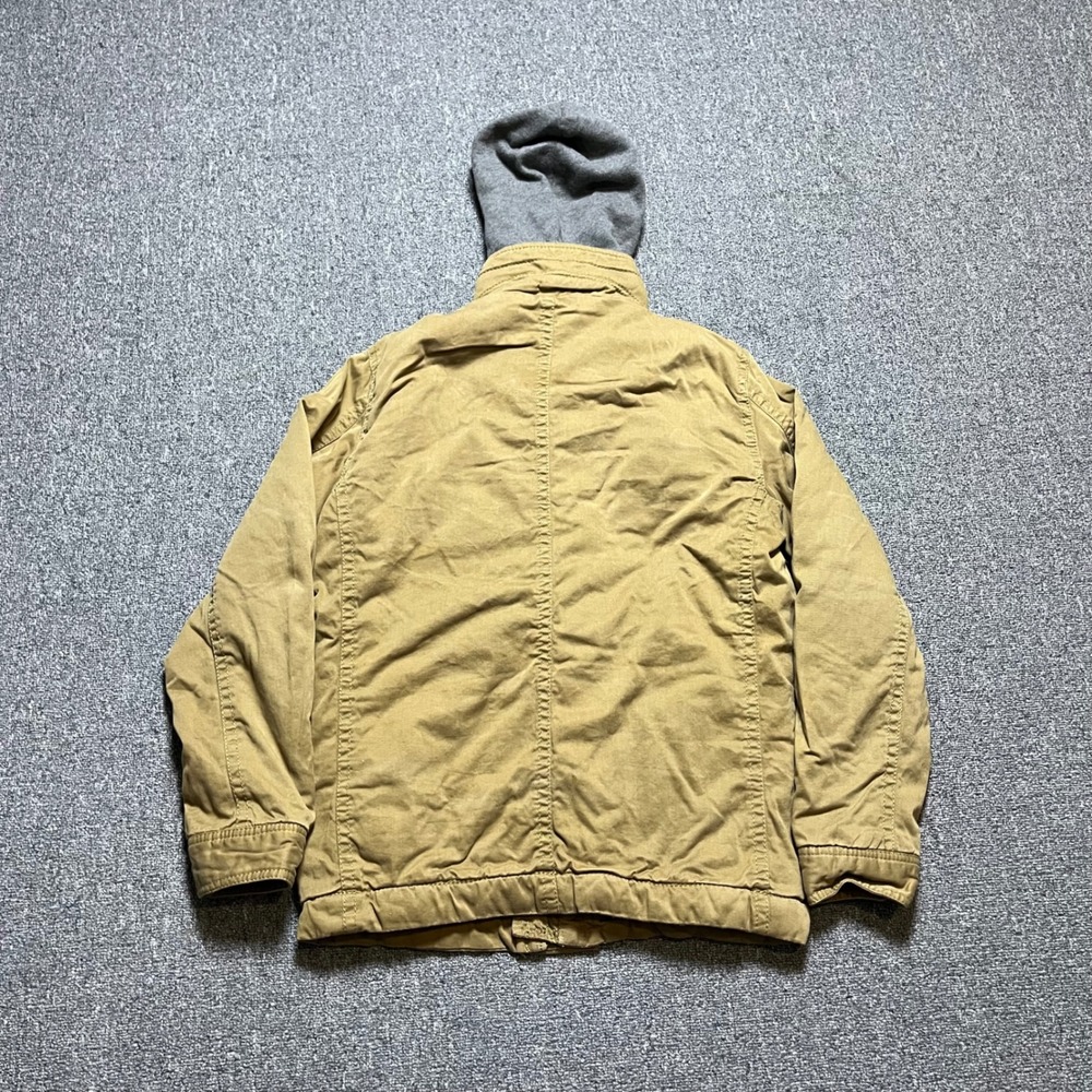 American Eagle Outfitters Field Jacket XS Tan Hooded Military Utility Coat - Picture 2 of 9